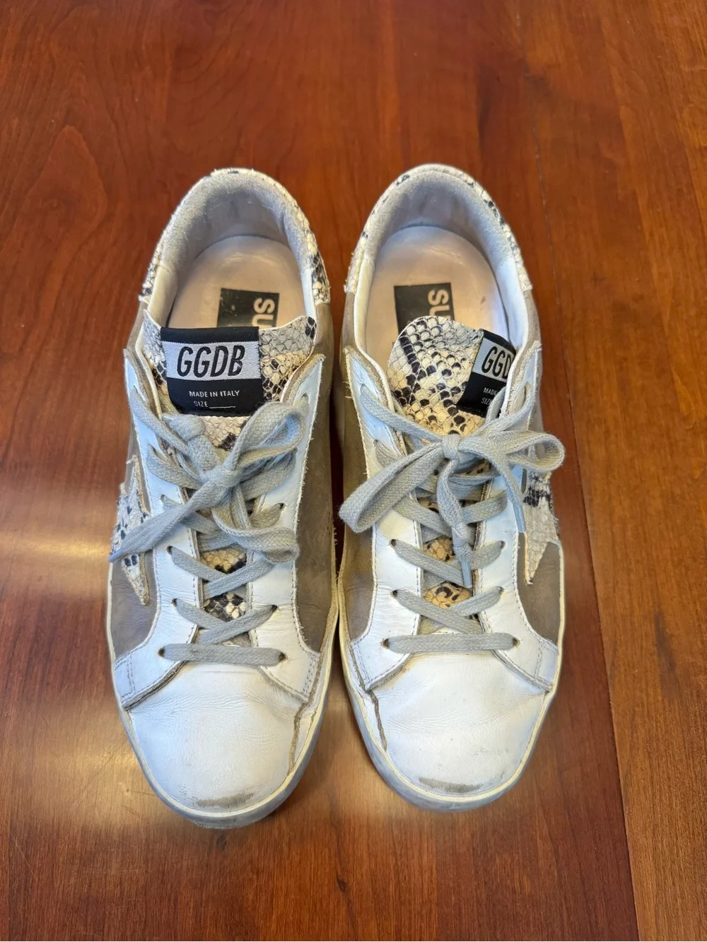 Golden Goose Superstar White & Gray Low-Top Sneakers - GGDB